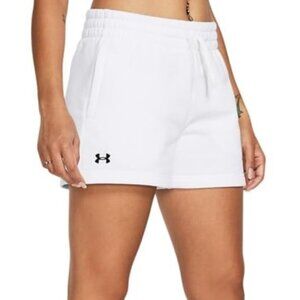 Under Armour Rival Terry Shorts Fleece Sweats Loungewear White Size Medium NEW